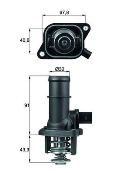 MAHLE Термостат, охлаждаща течност TI 16 105