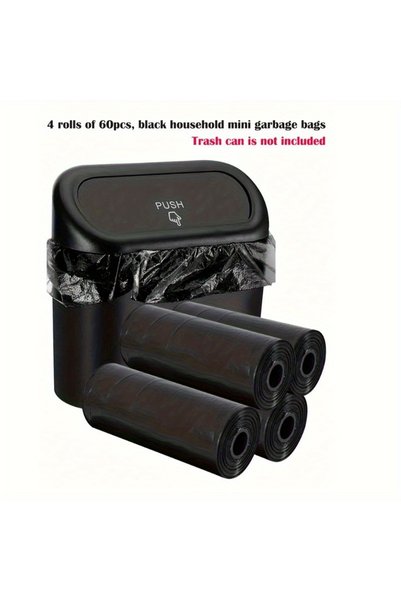Choice Black Garbage Bag-4 Rolls of Mini and Small Garbage Bags, Suitable for...