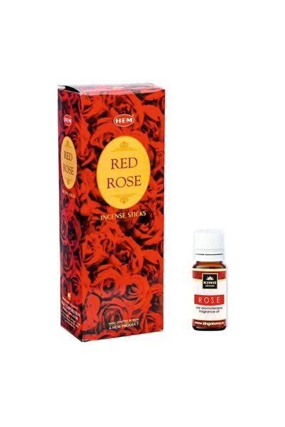 Hem Προωθητικό πακέτο: 120 αρωματικά στικ «Red Rose» + αρωματοθεραπευτικό έλα...