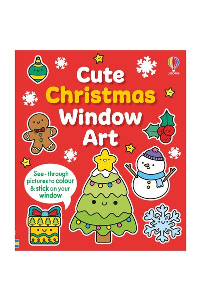 Usborne Carte de colorat pentru geam, Cute Christmas Window Art, 5 Ani+