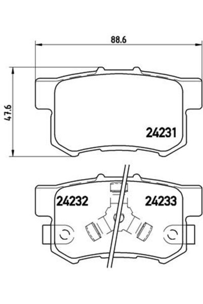 Brembo Σετ τακακιών φρένων, δισκόφρενο P 28 051