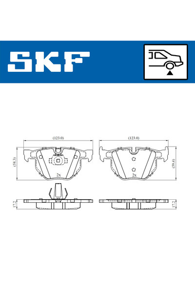 SKF Set placute frana,frana disc VKBP 90240