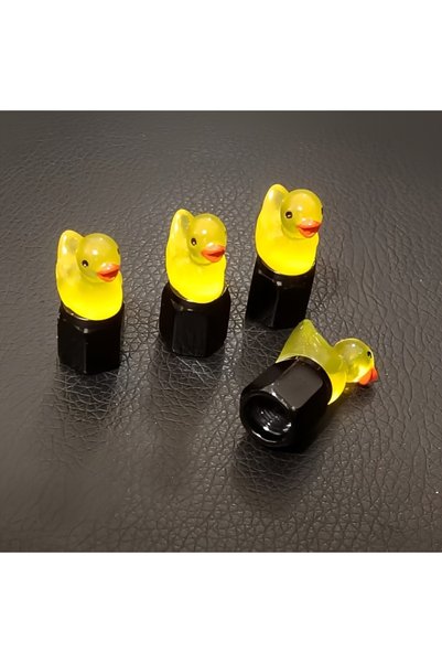 Choice 4PCS-black 4PCS Car Tire Duck Valve Stem Cap Sedan Dust Cap Aluminum