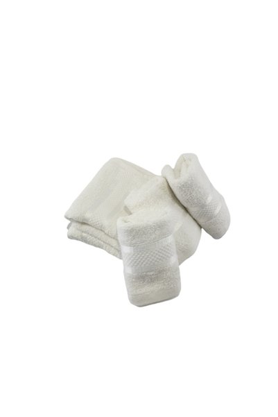 OEM Set de 6 prosoape de mână albe, 30 x 50 cm, 100% bumbac, 400 GSM