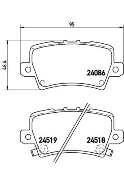 Brembo Σετ τακακιών φρένων, δισκόφρενο P 28 038