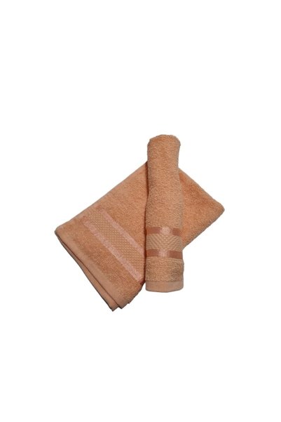 OEM Set de 2 prosoape de mână de culoarea piersicii, 30 x 50 cm, 100% bumbac,...