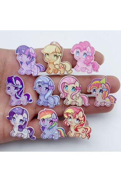 Choice 11 10pcs cartoon animal acrylic pendant DIY handmade bracelet keychain...