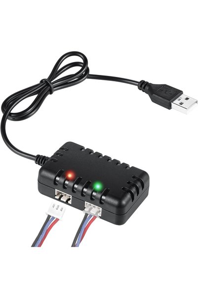 Generic كابل شحن USB 2S 7.4V، سلك شحن مزدوج 1A مع موصل XH-3P، شاحن بديل لـ SCX24