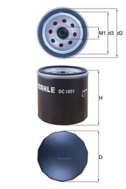 MAHLE Φίλτρο λαδιού OC 1051