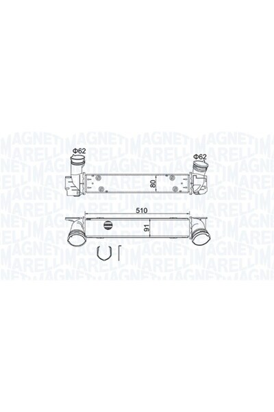 MAGNETI MARELLI Intercooler, compresor 351319204880