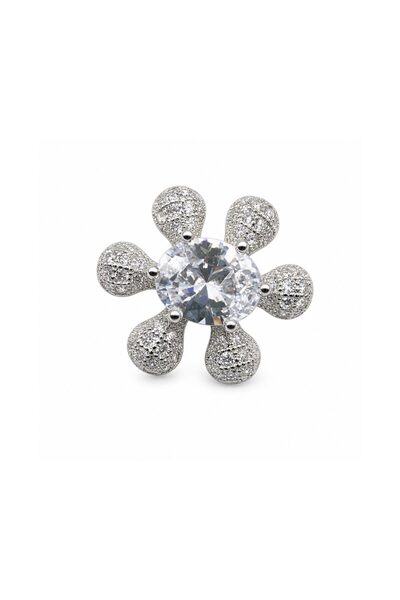 Evolium 925 Silver Flower Brooch
