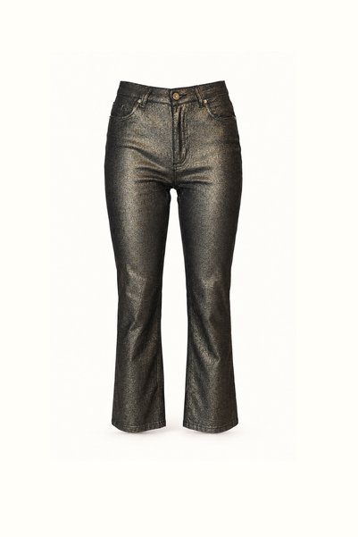 Sezgi Tekin Premium Gold Foil Jean Pants
