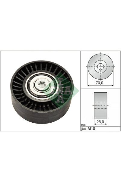 İna Guide/Drive Pulley, drive belt 532 0505 10