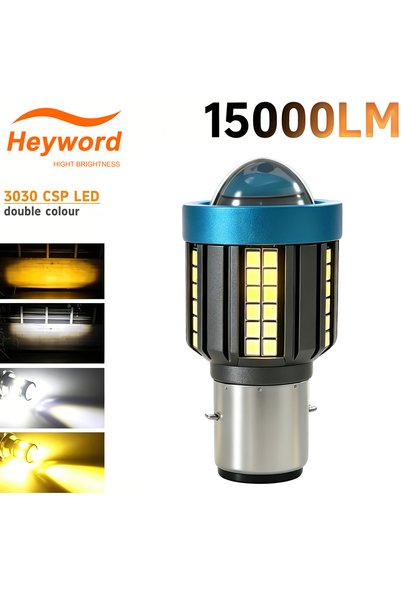 Choice yellow white BA20D Heyword H4 LED H6 BA20D 15000LM LED Motorcycle Head...