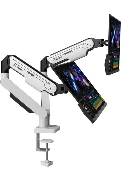 Generic Fydeamer Dual Monitor Arm for 17-32 inch Screens, Gas Spring Height A...