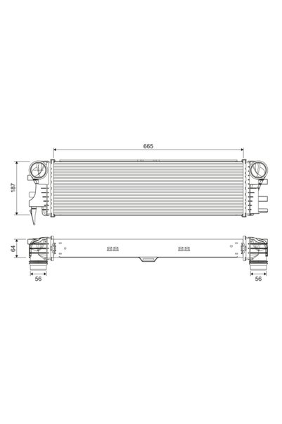 VALEO Intercooler, compresor 818311