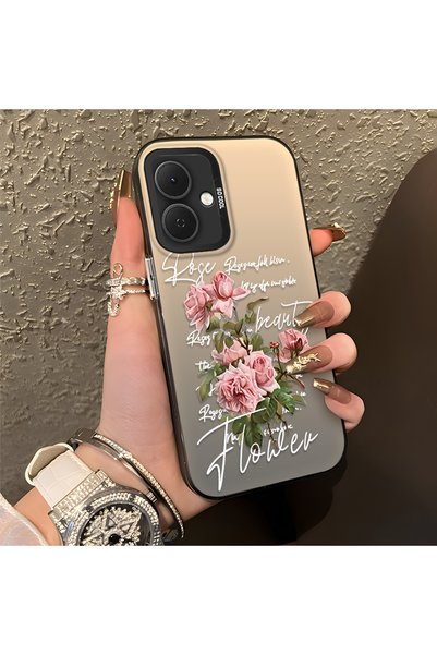 CHICASELUX Rose and Letter Pattern Case Compatible with Tecno Spark Go 2, Pro...