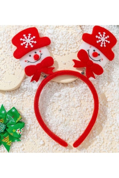 AychaAksesuar Christmas Red Christmas Wreath with Santa Claus.
