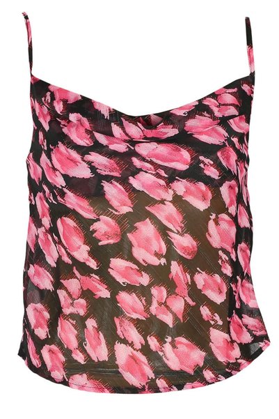 NASTY GAL Top roz floral estompat