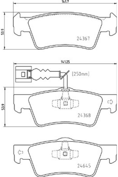 Brembo Комплект накладки за дискови спирачки P 85 163