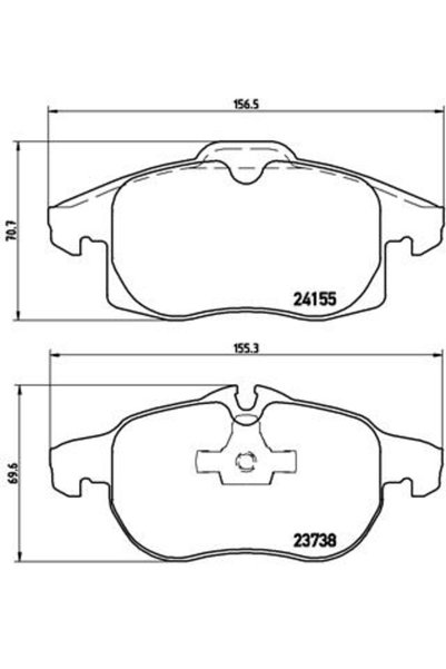 Brembo Σετ τακακιών φρένων, δισκόφρενο P 10 011