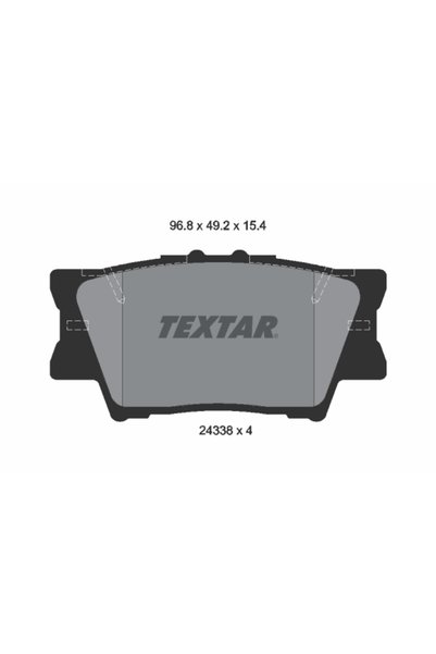 TEXTAR Σετ τακακιών φρένων, δισκόφρενο 2433801