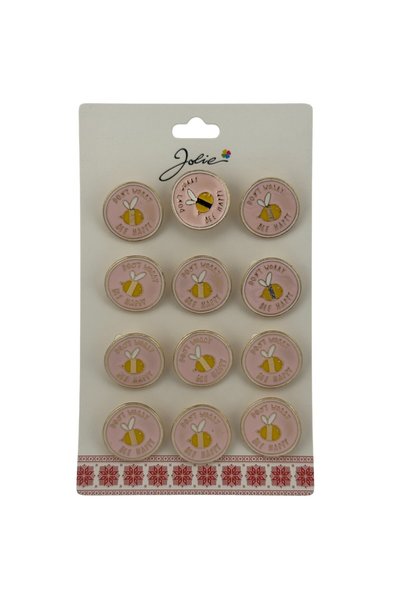 Evolium Set of 12 brose martisor toys for children, jolie brand, bee model, w...