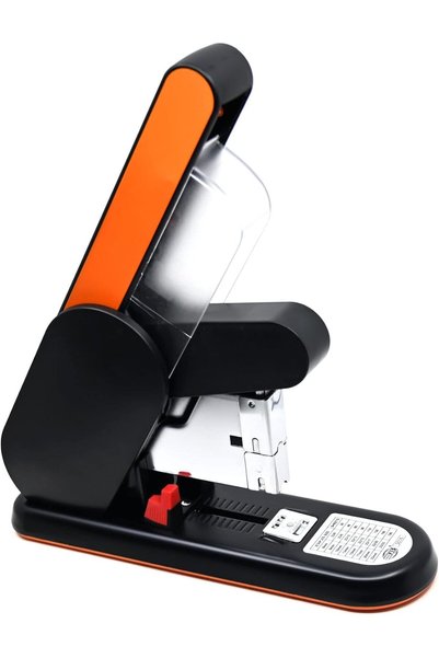 Generic FSSF5016BKOR Heavy Duty Plastic Body Stapler, 190 Sheets, Black/Orange