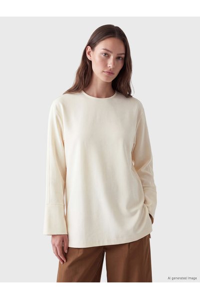 LC Waikiki NEVAVM Farkılıقية التشكيلة: سترة نسائية LCW Modest Beige Interlock...