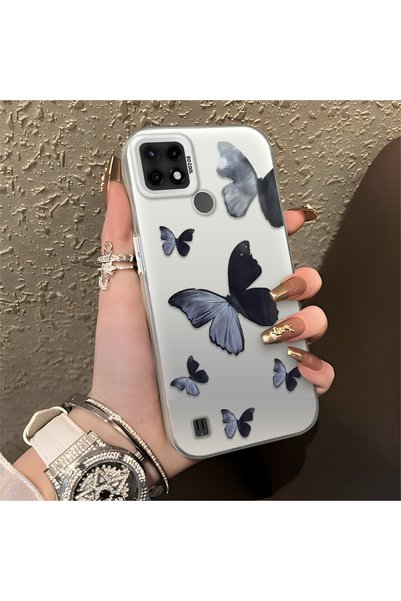 CHICASELUX Black and Gray Butterfly-Printed Protective Case Compatible with R...