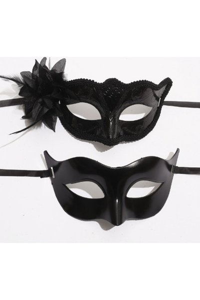 Evolium Set 2 Masti de Cuplu, Marime Universala, Negru, Evolium, pentru Carna...