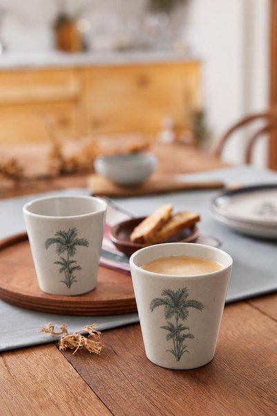 Kütahya Porselen Ekin Kupa 2-Piece Cinnamon Set