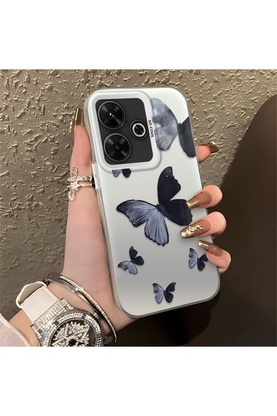 CHICASELUX Black and Gray Butterfly-Printed Protective Case Compatible with R...