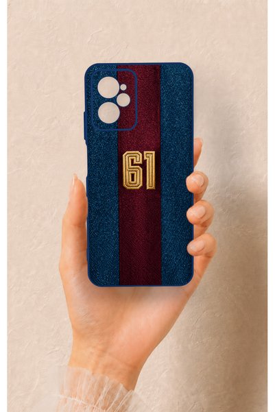 Vip Case Casper Via X30 Compatible Silicone Case with Burgundy and Blue Pattern.