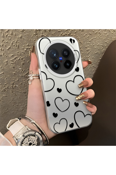 CHICASELUX Black Striped Silicone Case Compatible with the Vivo X200 Pro, Fea...