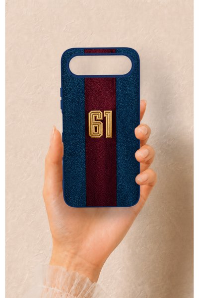 Vip Case Tecno Spark 50 5g Compatible Burgundy Blue Patterned Silicone Case.