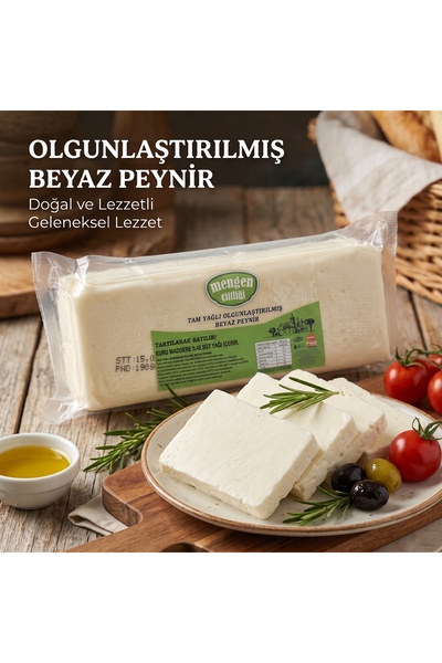 Mengen Çiftliği Olgunlaştırılmış Tam Yağlı Beyaz Peynir 300 gr