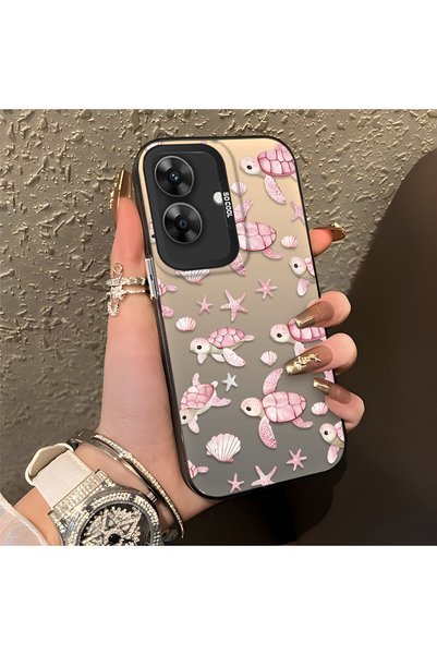 CHICASELUX غطاء سيليكون بتصميم لطيف، متوافق مع هاتف Realme Note 60، يتميز بنق...