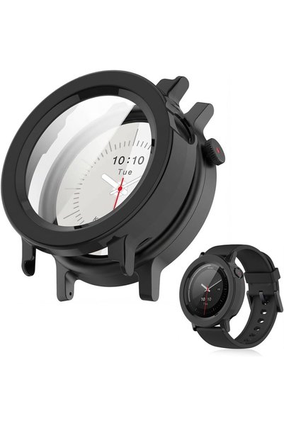 Generic غطاء كامل من البولي كربونات الصلب لساعة CMF Watch 3 Pro باللون الأسود