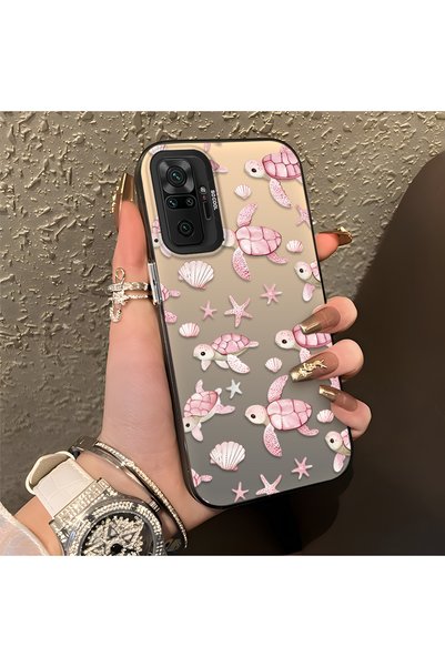 CHICASELUX Pink Turtle and Seashell Patterned Silicone Case Compatible with R...