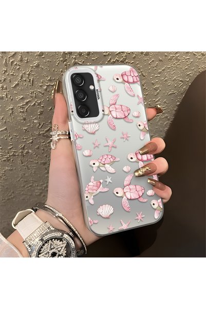 CHICASELUX Pink Turtle and Seashell Patterned Silicone Case Compatible with t...