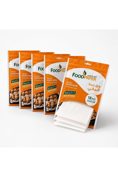 Generic ورق خبز ألماني مستطيل الشكل، 90 قطعة، 42×33 سم، أبيض غير لاصق، مقطوع ...