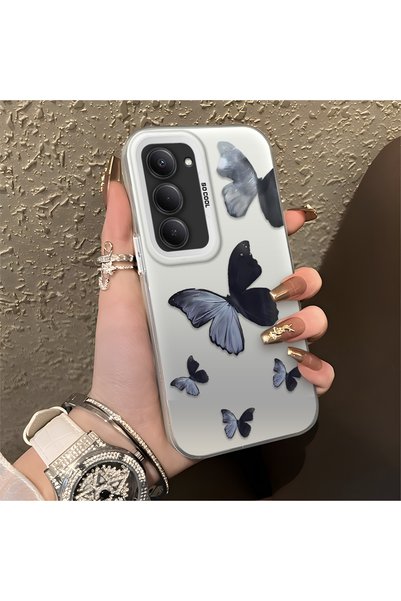 CHICASELUX Redmi 15 5g Compatible Black and Gray Butterfly Print Protective C...