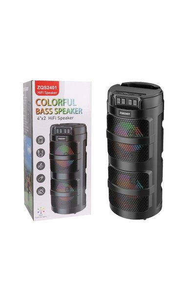 singe Sing-e ZQS2401 Boxă portabilă Bluetooth, 10W, LED RGB, baterie de 1500m...