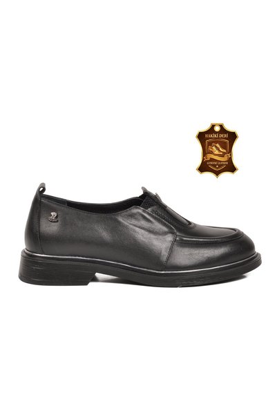 Venüs Stylish and Comfortable Black Genuine Leather Women’S Classic Casual Sh...