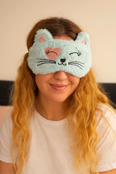 Generic Brand Blue Cat-Shaped Plush Headband