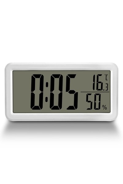 Noonedibs Ceas de perete LED, ceas deșteptător digital de 15 cm - ceas LED cu...