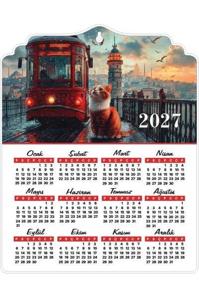 HalkKitabevi Galata 2027 Ahşap Duvar Takvimi