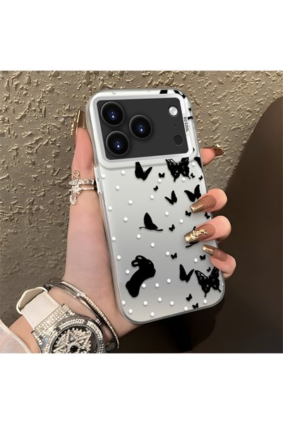CHICASELUX iPhone 17 Pro Compatible Case with Dot and Butterfly Print, for Ev...