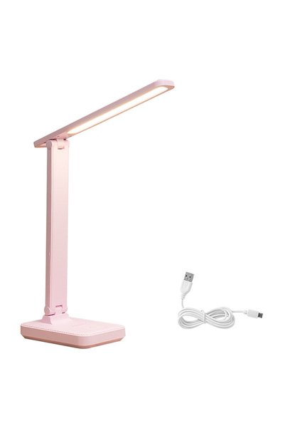 Noonedibs Lampă de birou LED, lampă de citit cu port de încărcare USB, 3 modu...